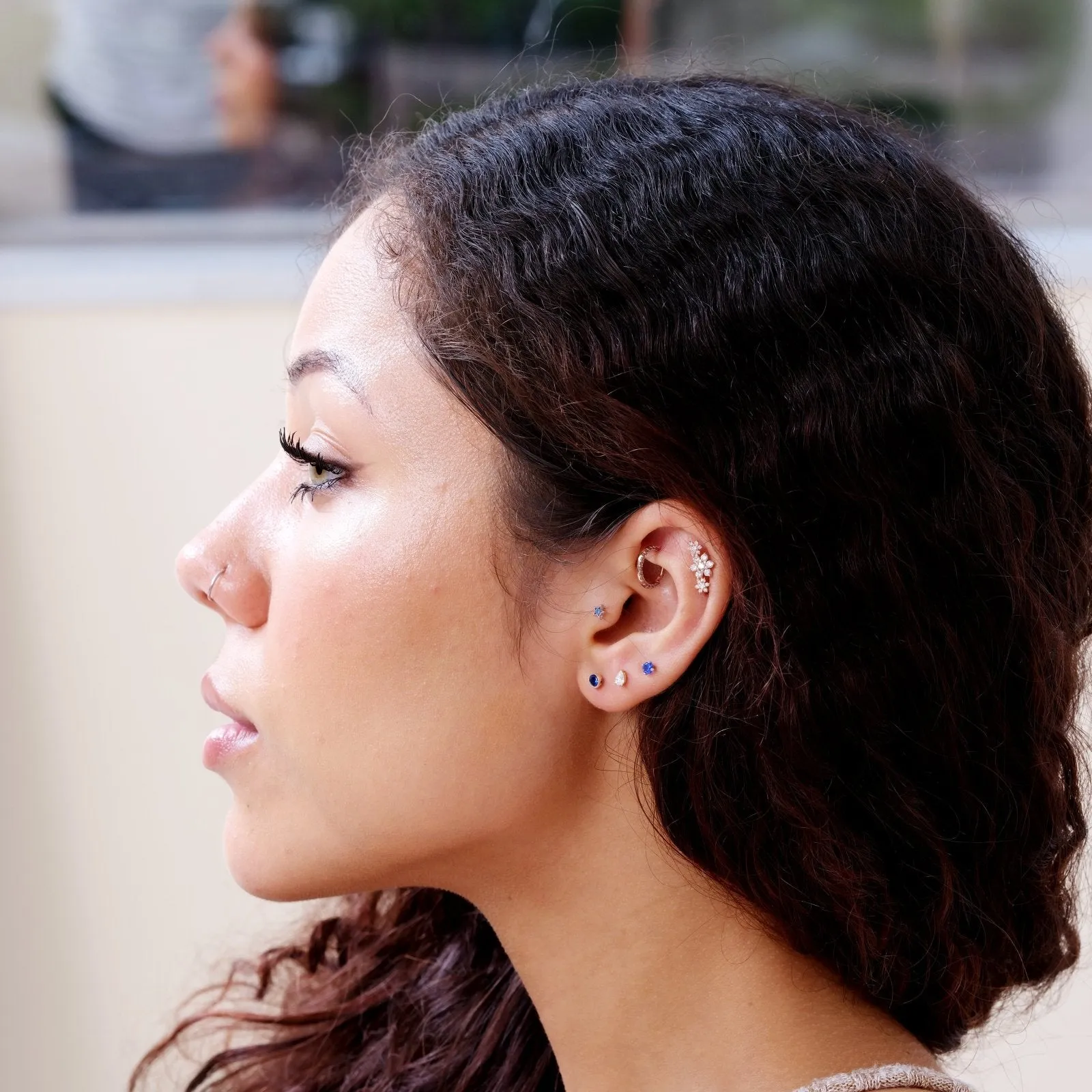 Blue Sapphire Flat Back Stud