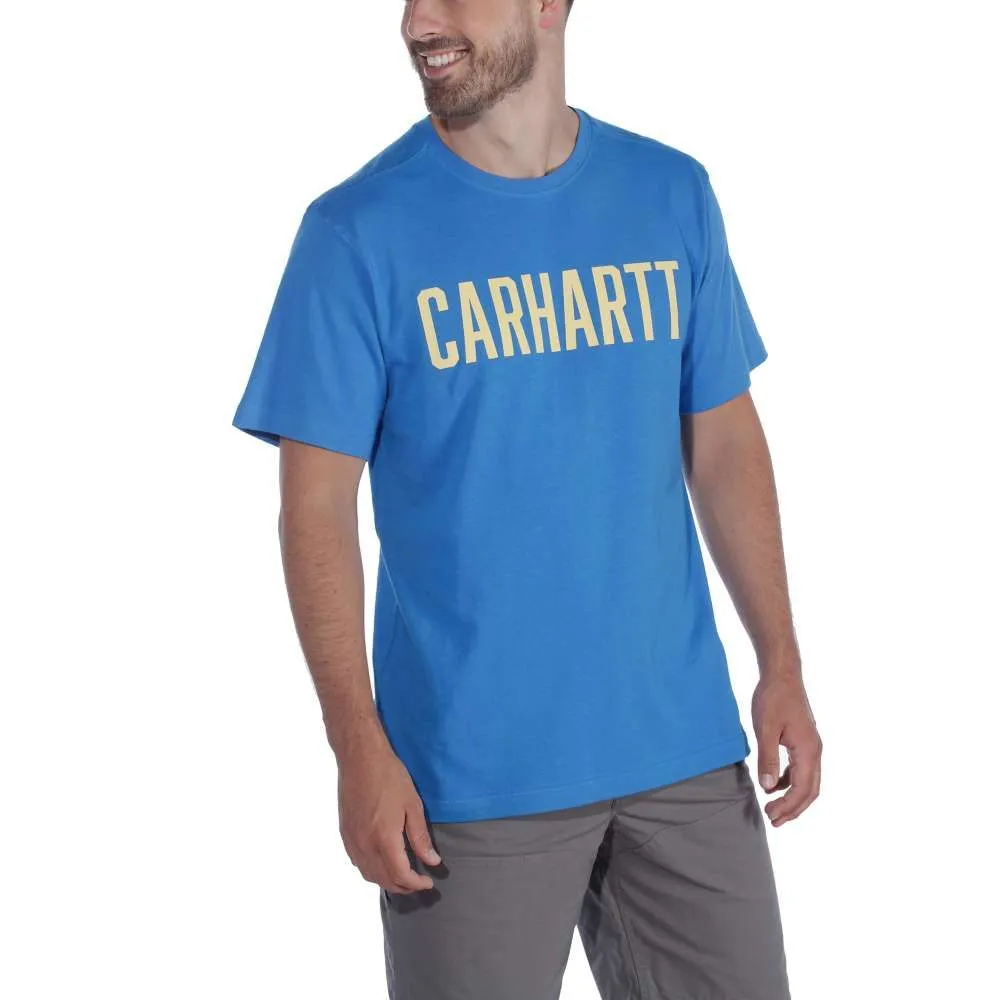 Carhartt&#x20;104267&#x20;Southern&#x20;Block&#x20;Logo&#x20;T-Shirt&#x20;-&#x20;Bolt&#x20;Blue