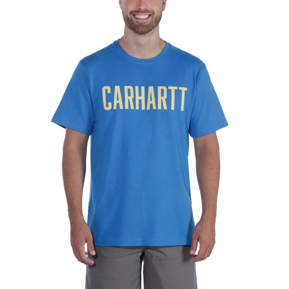 Carhartt&#x20;104267&#x20;Southern&#x20;Block&#x20;Logo&#x20;T-Shirt&#x20;-&#x20;Bolt&#x20;Blue