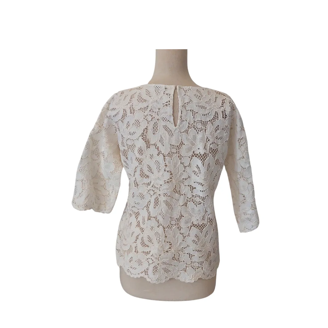 Gerard Darel White Lace Top | Gently used |