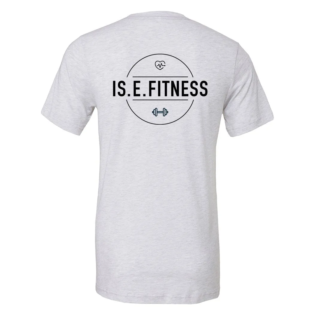 IS.E.FITNESS white marl t shirt