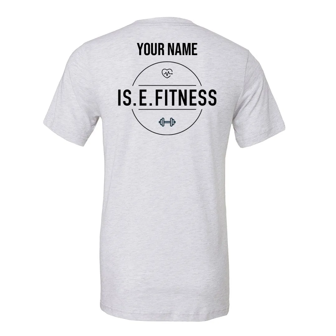 IS.E.FITNESS white marl t shirt