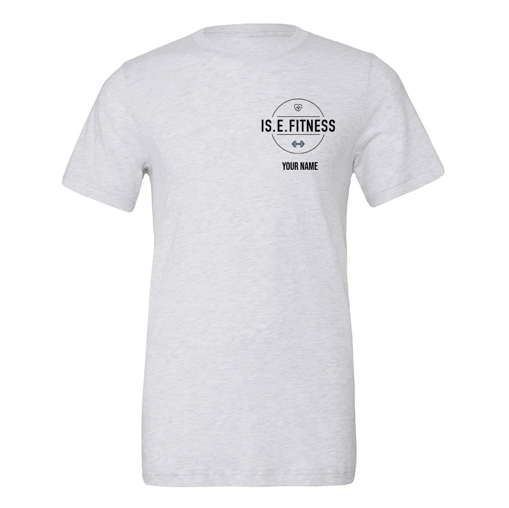 IS.E.FITNESS white marl t shirt