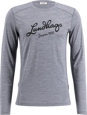 Lundhags Men&#x27;s Fulu Merino Longsleeve T-Shirt Grey Melange | Buy Lundhags Men&#x27;s Fulu Merino Longsleeve T-Shirt Grey Melange here | Outnorth