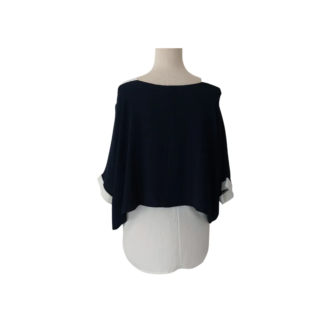 Quiz Navy & White Layered Top | Gently Used |