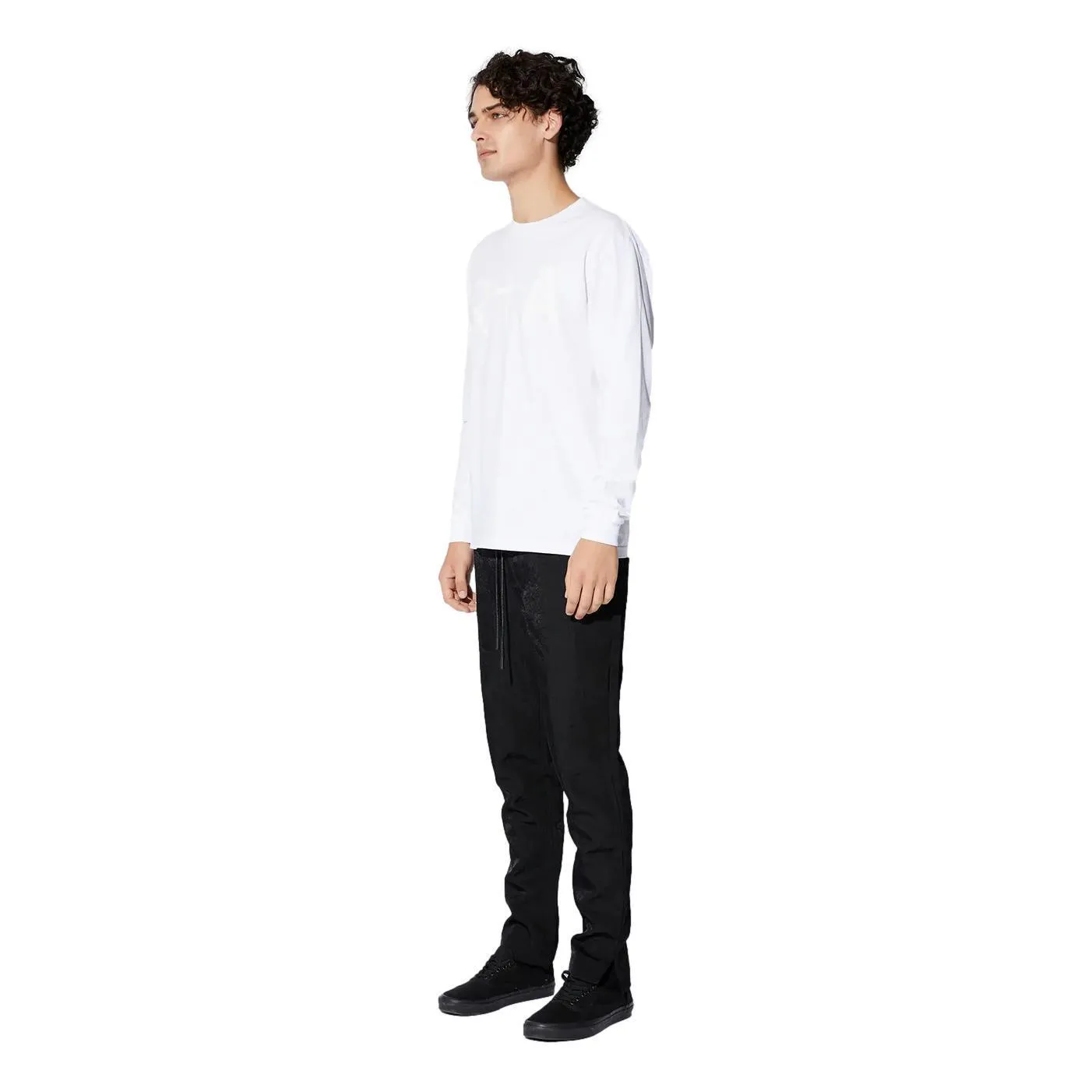 RTA LAWRENCE WHITE LONG SLEEVE T-SHIRT
