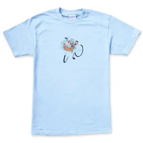 Skateboard Café Flower Basket T-Shirt - Powder Blue